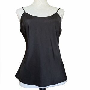 Talbots Black Adjustable Camisole | Petite Size 8 | Classic Layering Tank